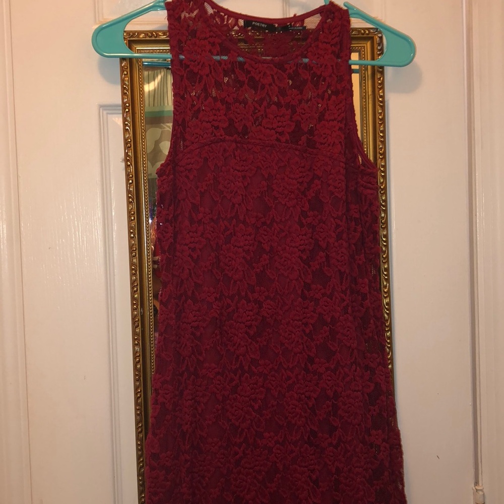 Burgundy Lace dress NWOT